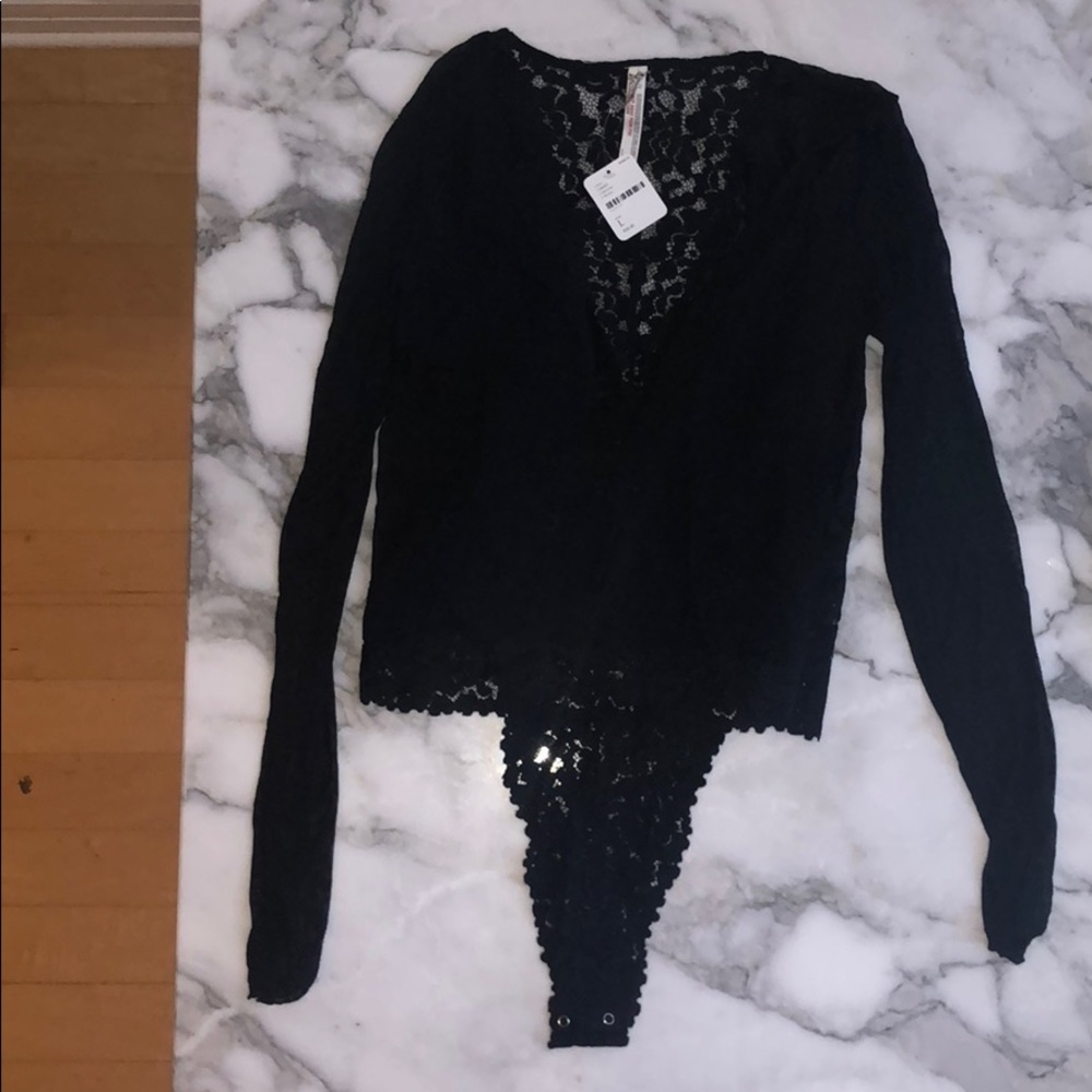Free People Long Sleeve Body Suit | Size L